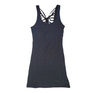 Free People Women’s Black Lace Lined Bodycon Mini Dress Back‎ Detail XS